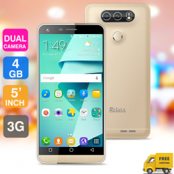 Relaxx R20 Smartphone, 4G Dual Sim, Dual Cam, 5" IPS, Gold